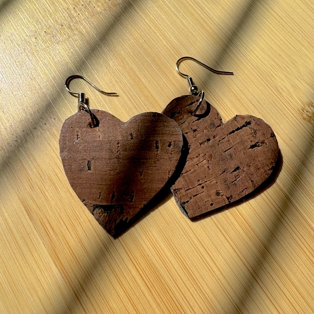 Eco-friendly Heart Earrings (Dangle style)
#Ecoflairaccessories